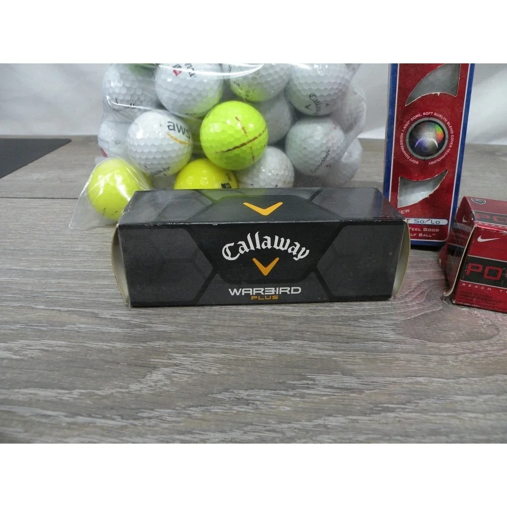 Mixed Used Golf Balls Bulk Lot w/ New Callaway Nike Titleist Sleeves